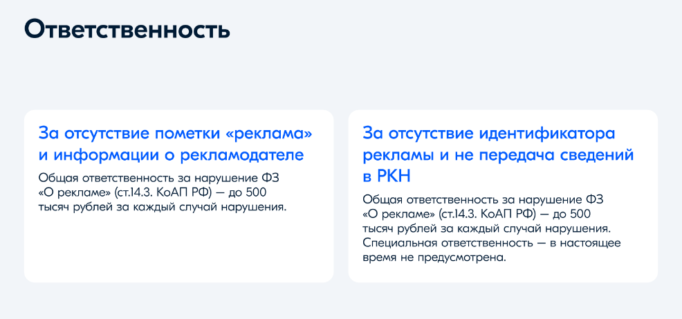 Будут ли штрафовать за отсутствие маркировки рекламы в Рунете с 1 марта 2023 года