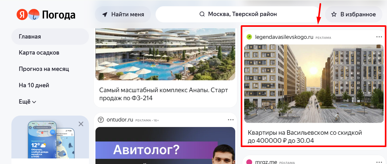 Продвижение недвижимости в Яндекс Директе